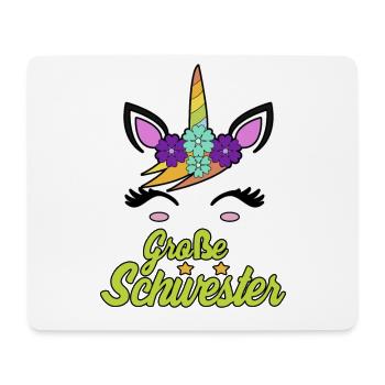 Große Schwester Einhorn Geschenk Grose Grosse - Mousepad (Querformat) - Weiß - Vorne
