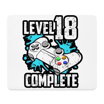 Level 18 Complete Eighteen years 18th birthday - Mouse Pad (horizontal) - white - Front