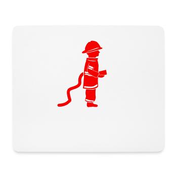 Fire Brigade Kids Children Child with extinguishing hose - Mouse Pad (horizontal) - white - Front