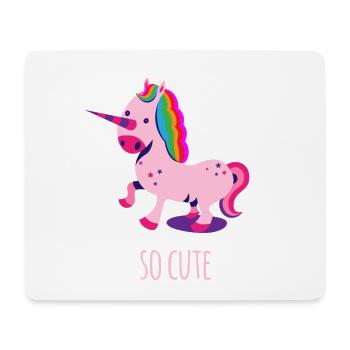 Cute unicorn for girls and girls - Mouse Pad (horizontal) - white - Front
