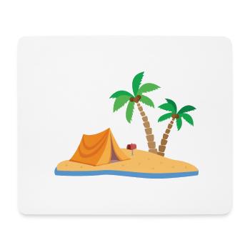 AC New Horizon Island Nook Residents Gaming Fishing - Tapis de souris (format paysage) - blanc - Devant