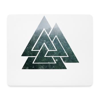 Runes viking, noeud wotans, idée cadeau triangle - Tapis de souris (format paysage) - blanc - Devant