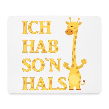 lustige Giraffe die sich ärgert Zoo Tier Wortwitz - Mousepad (Querformat) - Weiß - Vorne