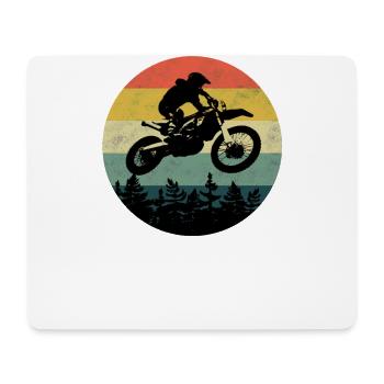 Motocross MX Motorcycle Motorrad Motorsport Biker - Mousepad (Querformat) - Weiß - Vorne