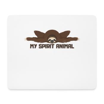 My spirit animal sloth funny animals - Mouse Pad (horizontal) - white - Front