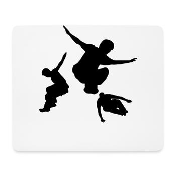 Parkour Freerunner Parcours Backflip - Mouse Pad (horizontal) - white - Front