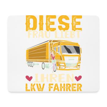 Diese Frau Liebt Ihren Lkw Fahrer Trucker Babe - Mousepad (Querformat) - Weiß - Vorne
