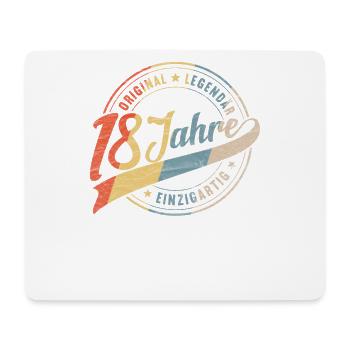 Vintage 18 Geburtstag 18 Jahre Birthday Bday Damen - Mousepad (Querformat) - Weiß - Vorne