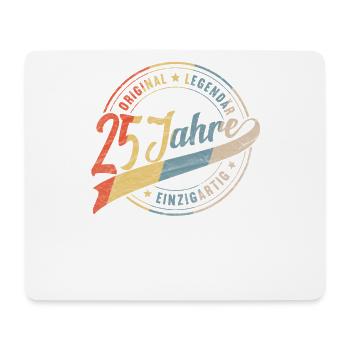 Vintage 25 Geburtstag 25 Jahre Birthday Bday Damen - Mousepad (Querformat) - Weiß - Vorne