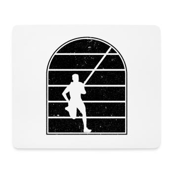Stabhochspringen - Mousepad (Querformat) - Weiß - Vorne