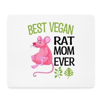Rat Vegan - Mouse Pad (horizontal) - white - Front