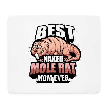 Animal de compagnie de rat-taupe nu | Cadeau de rat-taupe nu pour les femmes - Tapis de souris (format paysage) - blanc - Devant