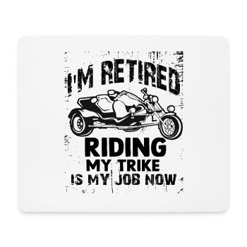 Triker Geschenkideen | Trike Dreirädriges Motorrad - Mousepad (Querformat) - Weiß - Vorne