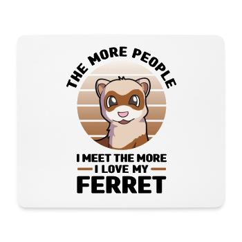 Frettchen - Mousepad (Querformat) - Weiß - Vorne