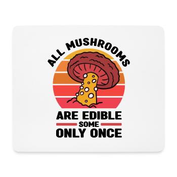 Pilze sammeln - Mousepad (Querformat) - Weiß - Vorne