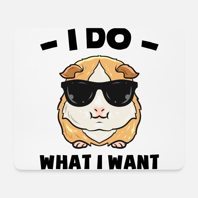 Meerschweinchen - Mousepad (Querformat) - Weiß