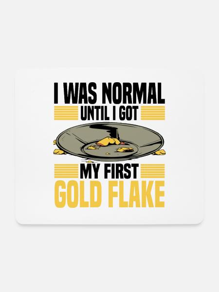 Goldwaschen - Mousepad (Querformat) - Weiß
