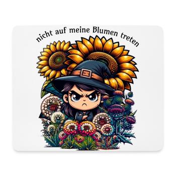 Meine Blumen lustiger Garten Spruch Gärtner Pflanz - Mousepad (Querformat) - Weiß - Vorne