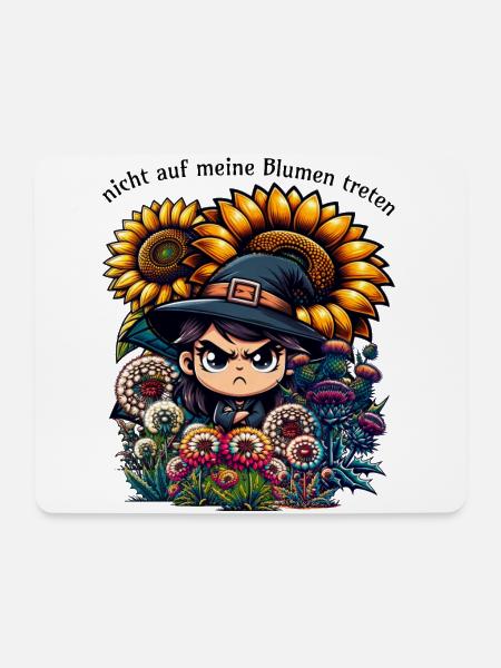 Meine Blumen lustiger Garten Spruch Gärtner Pflanz - Mousepad (Querformat) - Weiß