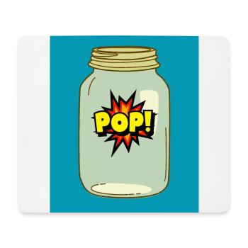 Pop! in a Jar – Fun Comic Style Design - Mouse Pad (horizontal) - white - Front