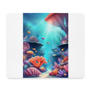 Colorful coral reefs - Mouse Pad (horizontal) - white - Front