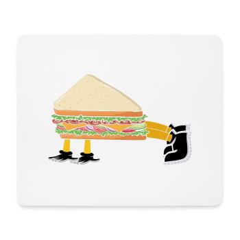 Sandwich Bodybuilding Fitness Gym Cadeau - Tapis de souris (format paysage) - blanc - Devant