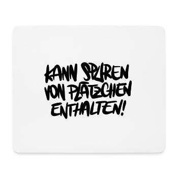 Weihnachten Spruch Humor Plätzchen - Mousepad (Querformat) - Weiß - Vorne