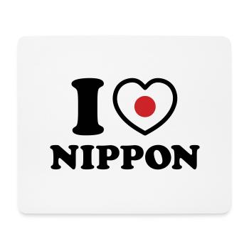 I HEART [LOVE] NIPPON - Mouse Pad (horizontal) - white - Front