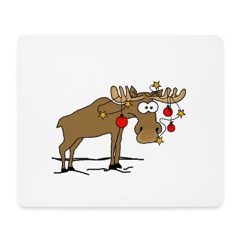 Orignal avec des décorations de Noël - Tapis de souris (format paysage) - blanc - Devant