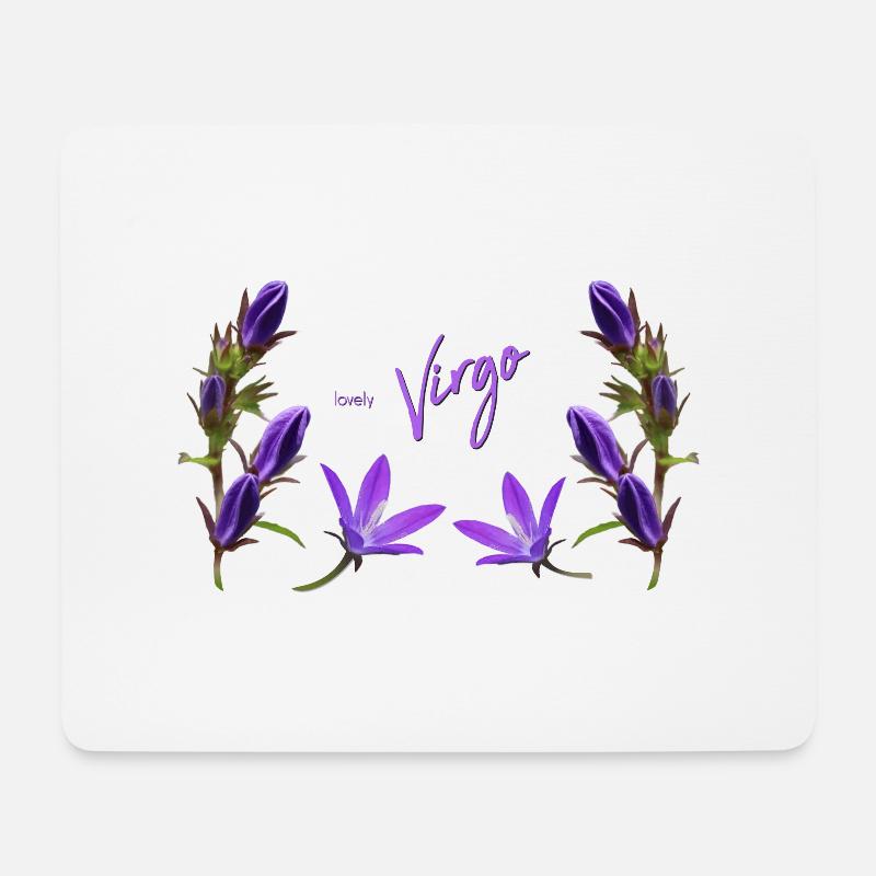 Jungfrau Sternzeichen Jungfrau Glockenblume - Mousepad (Querformat) - Weiß