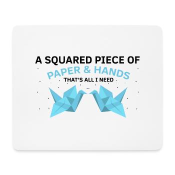 Colorful Kirigami Origami Design - Mouse Pad (horizontal) - white - Front