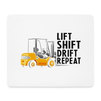 Lagerhausfahrer und Lagerarbeiter für Stapler - Mousepad (Querformat) - Weiß - Vorne