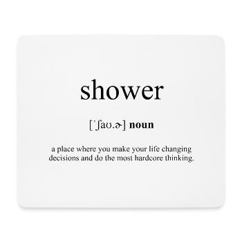 Shower | Dusche Definition Dictionary - Mousepad (Querformat) - Weiß - Vorne