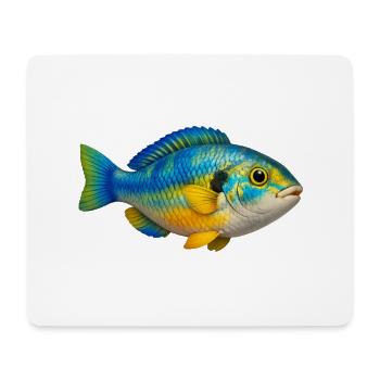 Amateur d’aquariums de poissons colorés - Tapis de souris (format paysage) - blanc - Devant