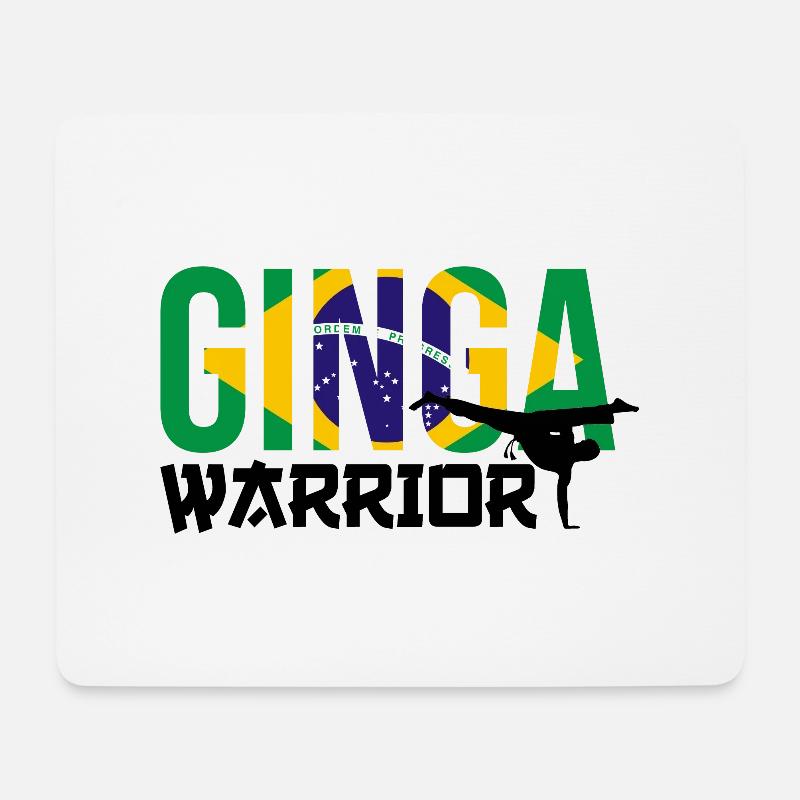 Brasilianische Kampfkunst für Capoeira Instrumente - Mousepad (Querformat) - Weiß