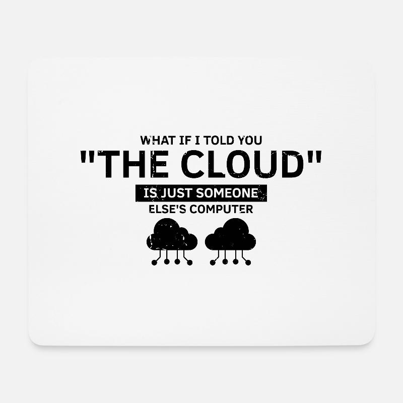 Cybersecurity Design für Hacker und Cyber Security - Mousepad (Querformat) - Weiß