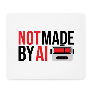 Not made by AI - Mousepad (Querformat) - Weiß - Vorne