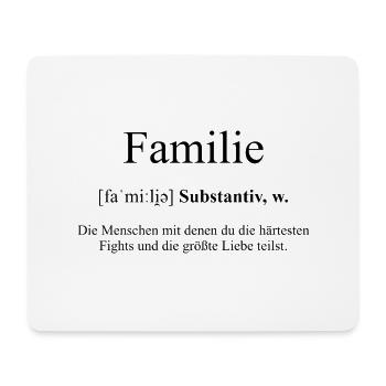 Familie Definition Dictionary - Mousepad (Querformat) - Weiß - Vorne