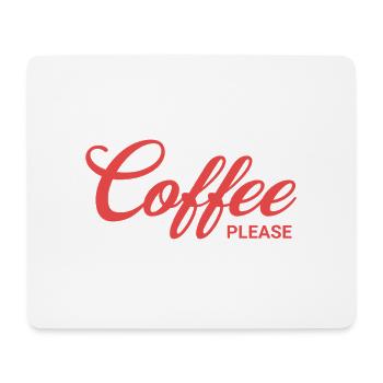 Un café, s’il vous plaît - Tapis de souris (format paysage) - blanc - Devant