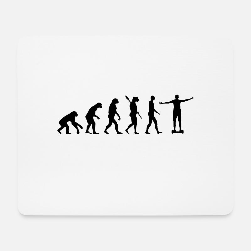 Hoverboard Evolution - Mousepad (Querformat) - Weiß