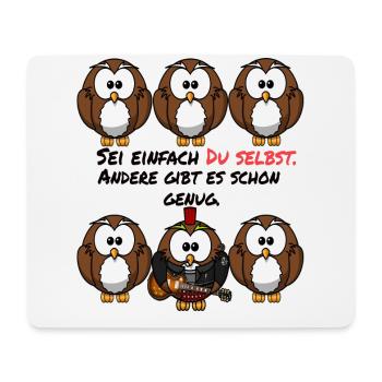 Funny Owl - Just Be Yourself - Gift - Mouse Pad (horizontal) - white - Front
