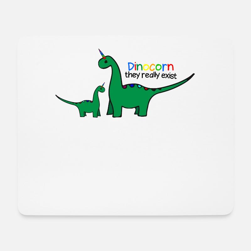 Dinocorn Unisaur Dinosaurier Einhorn Kreuzung Spaß - Mousepad (Querformat) - Weiß