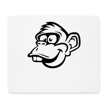 Affe Affenkopf Lustiger Schimpanse Geschenk - Mousepad (Querformat) - Weiß - Vorne