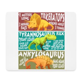 Dinosaurier Dino Saurier Tier Reptil Geschenk - Mousepad (Querformat) - Weiß - Vorne