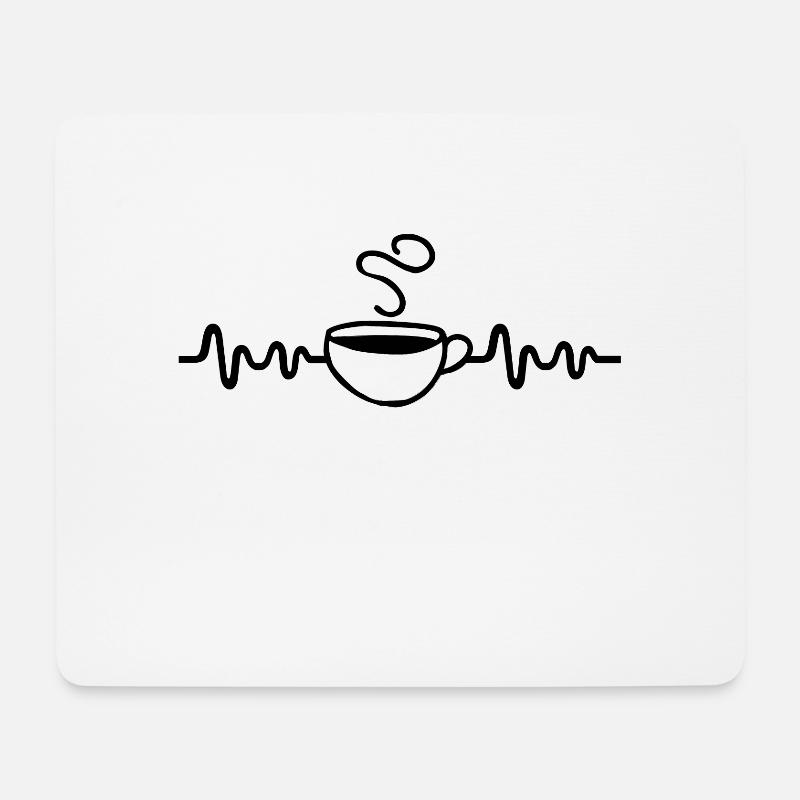Kaffee - Mousepad (Querformat) - Weiß