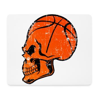 Basket-ball cadeau de crâne - Tapis de souris (format paysage) - blanc - Devant