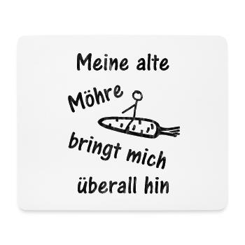 Alte Möhre | Lustige Auto Autofahrer Sprüche - Mousepad (Querformat) - Weiß - Vorne