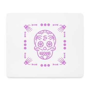 Tête de mort mexicaine - Skull Pink - Tapis de souris (format paysage) - blanc - Devant