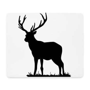 Hirsch - Mousepad (Querformat) - Weiß - Vorne