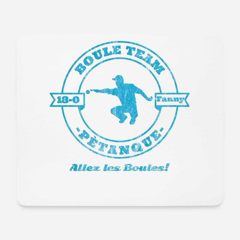 Boule Team - Mousepad (Querformat) - Weiß